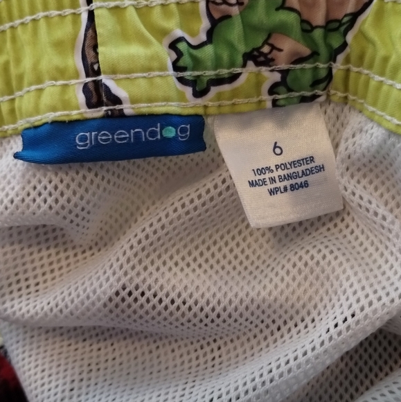 Greendog Alligator crocodile Green Water Board Swimwear Surf Trunks boy size 6 - Picture 10 of 16